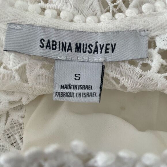 SABINA MUSAYEV  Sue' Mini Dress With Cut-Out At The Back In Lace in Small - Picture 5 of 5